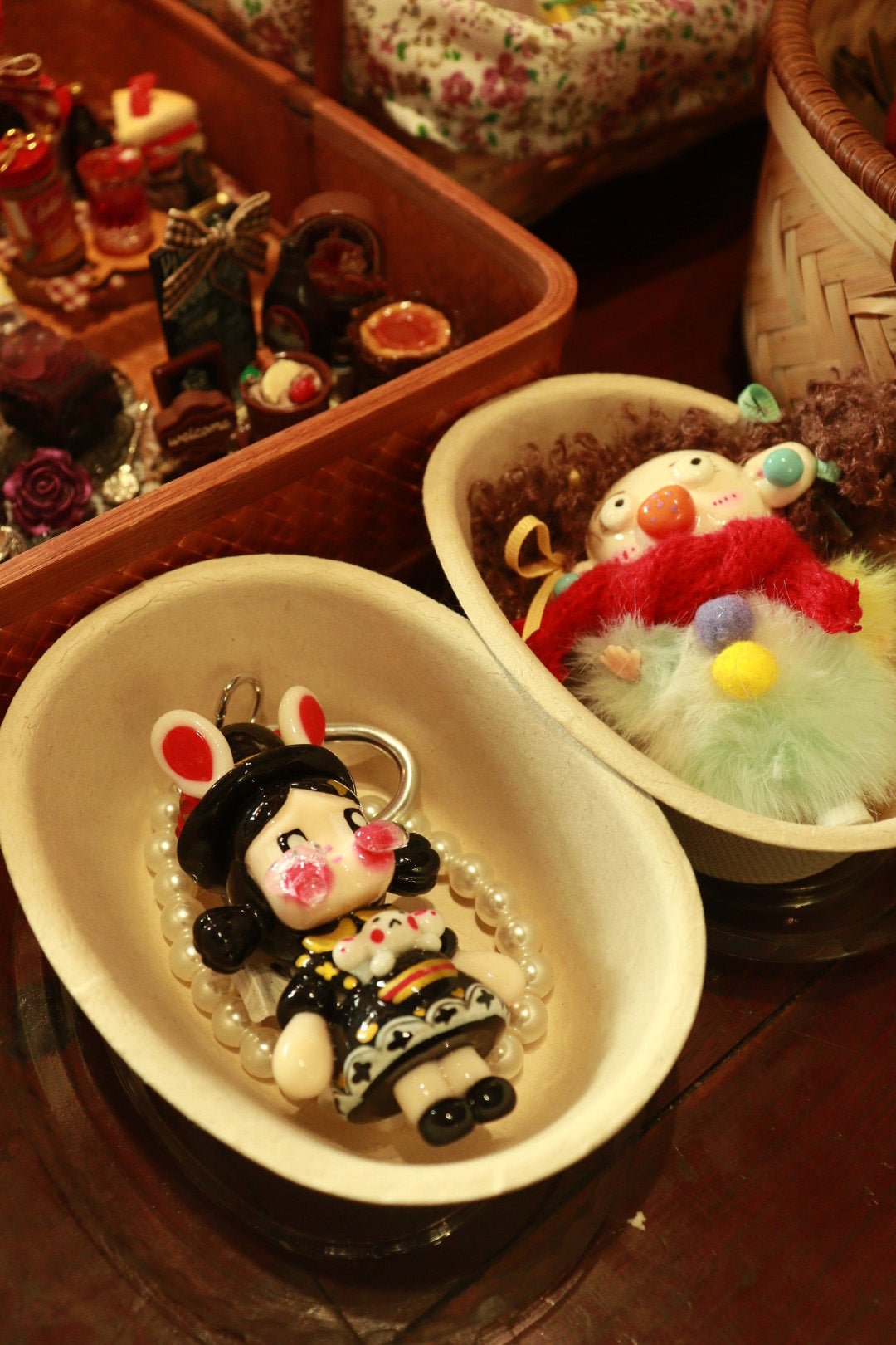 Cute doll keychain